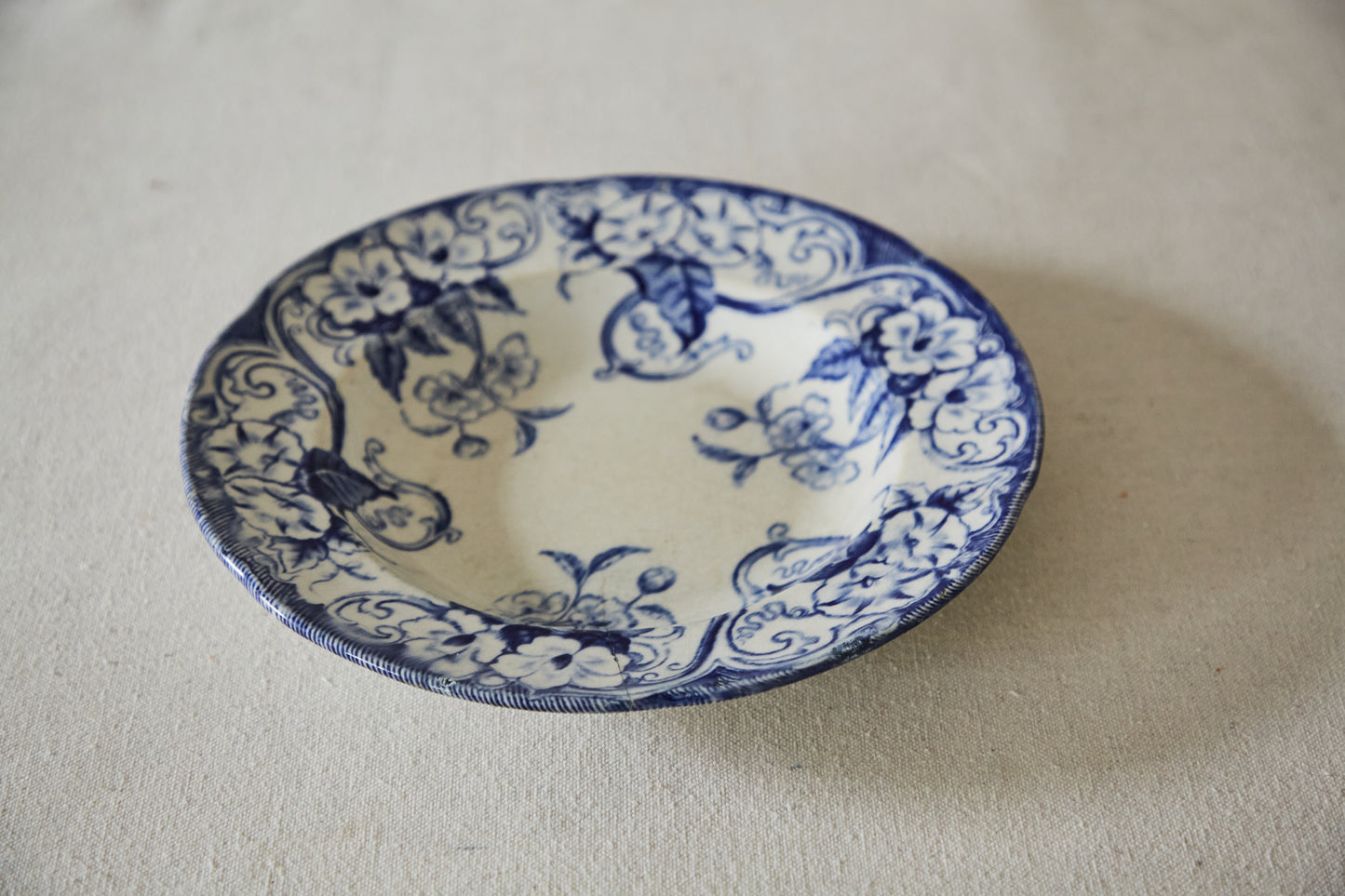 Creil and Montereau 'Flora' design soup plate