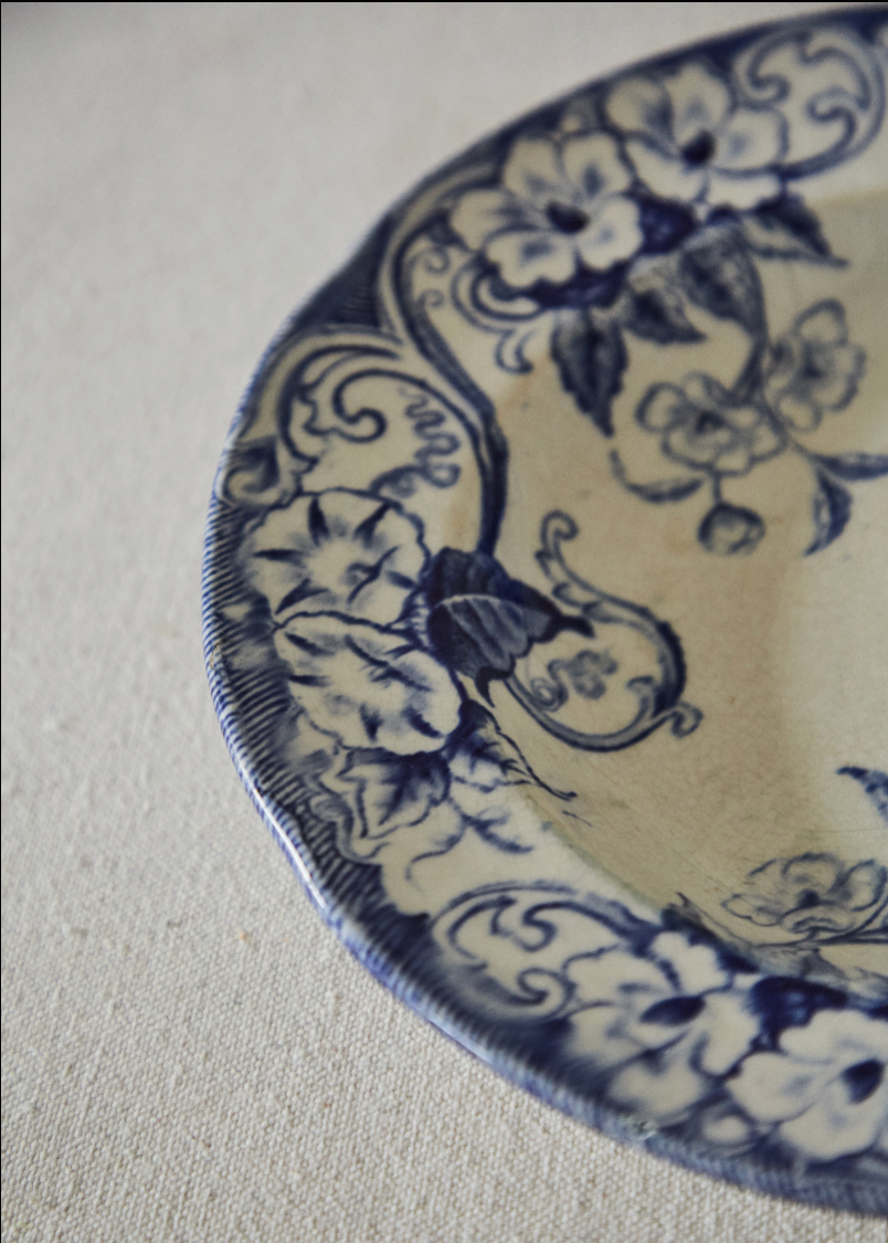 Creil and Montereau 'Flora' design soup plate