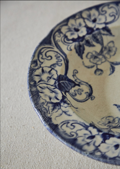 Creil and Montereau 'Flora' design soup plate