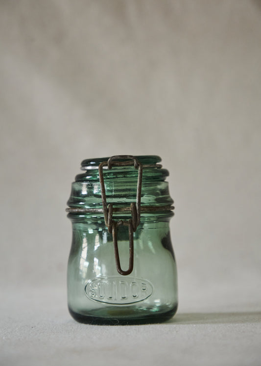 Solidor 1930's French Glass Preserve Jar